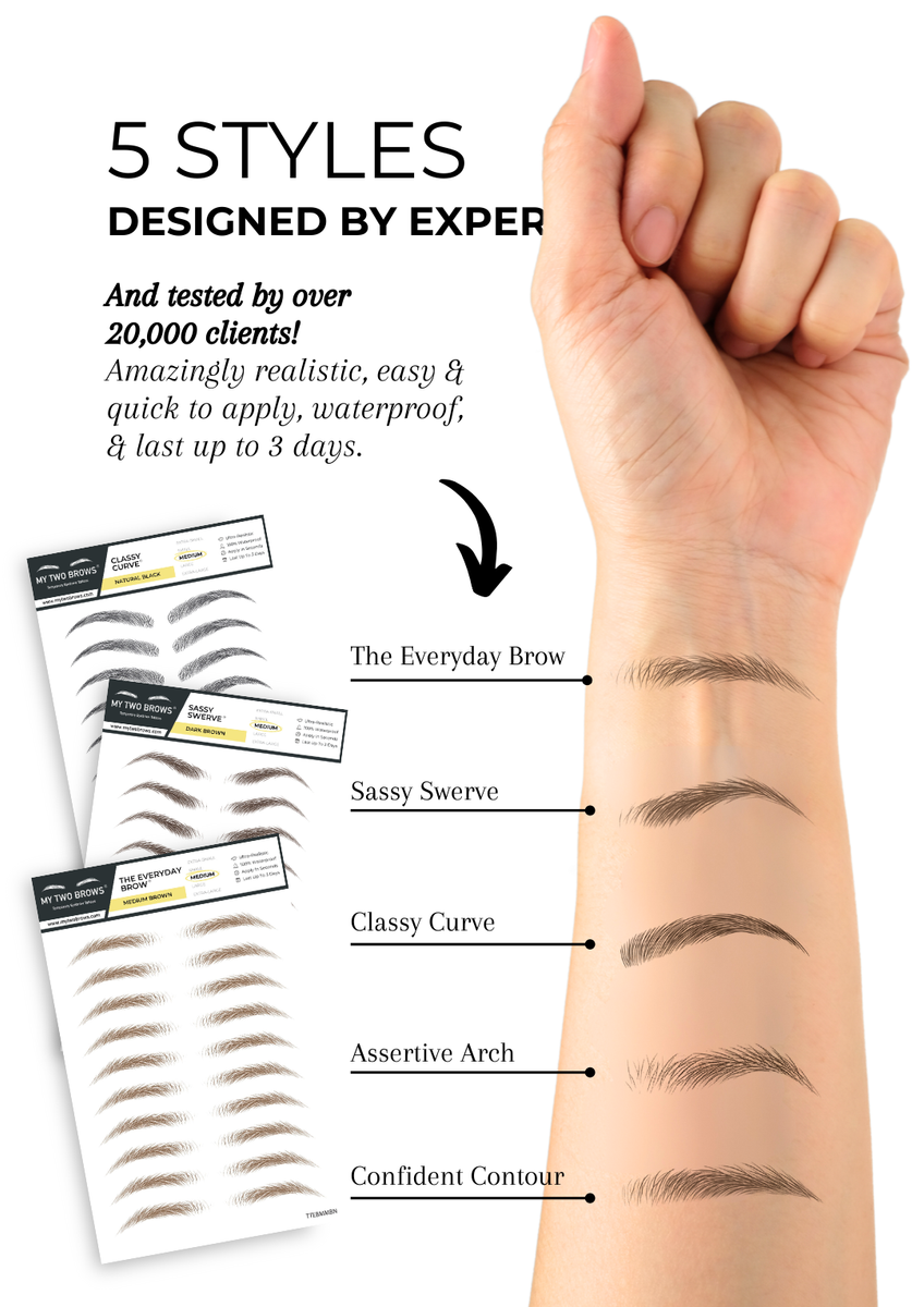 Temporary Realistic Eyebrow Tattoos | Semi Permanent